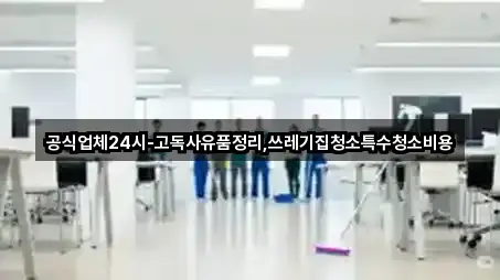 공식업체24시-고독사유품정리.쓰레기집청소특수청소비용