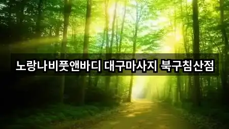 노랑나비풋앤바디 대구마사지 북구침산점