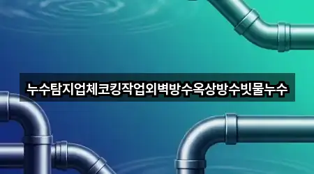 누수탐지업체코킹작업외벽방수옥상방수빗물누수