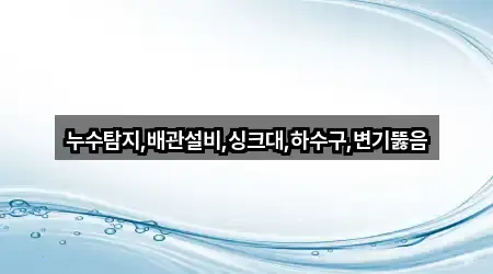 누수탐지,배관설비,싱크대,하수구,변기뚫음
