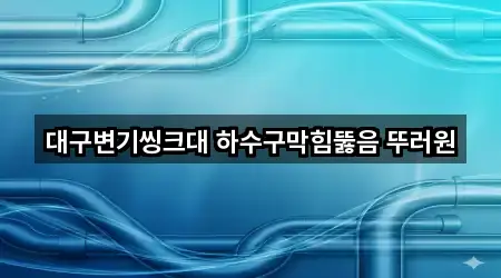 대구변기씽크대 하수구막힘뚫음 뚜러원