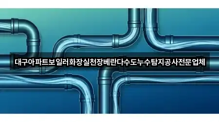 대구아파트보일러화장실천장베란다수도누수탐지공사전문업체
