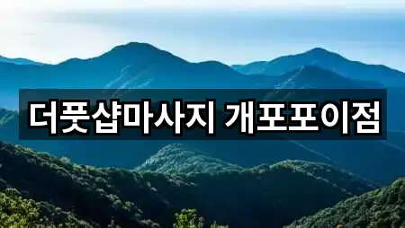 더풋샵마사지 개포포이점