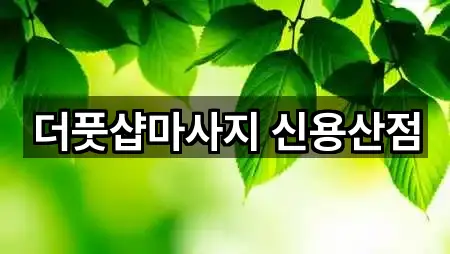 더풋샵마사지 신용산점