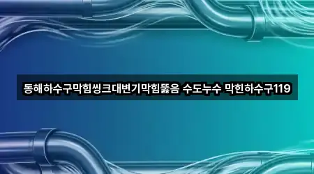 동해하수구막힘씽크대변기막힘뚫음 수도누수 막힌하수구119