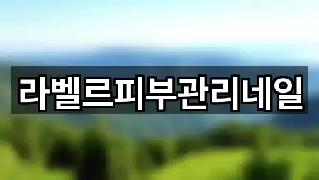 라벨르피부관리네일