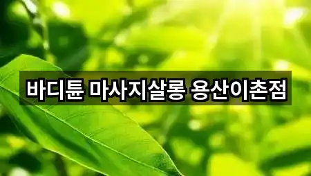 용산동3가 마사지 5곳 위치 링크