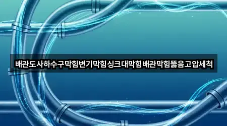 배관도사하수구막힘변기막힘싱크대막힘배관막힘뚫음고압세척