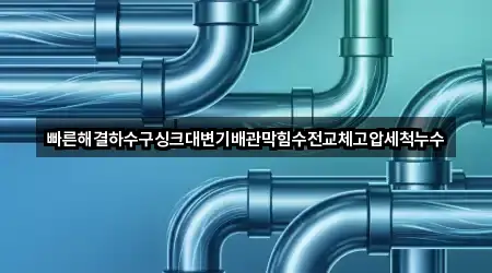 빠른해결하수구싱크대변기배관막힘수전교체고압세척누수