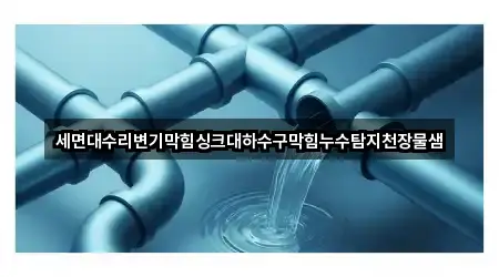 세면대수리변기막힘싱크대하수구막힘누수탐지천장물샘