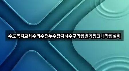수도꼭지교체수리수전누수탐지하수구막힘변기씽크대막힘설비