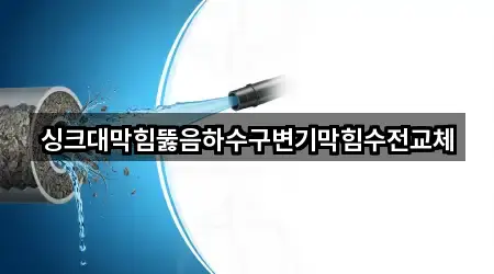 싱크대막힘뚫음하수구변기막힘수전교체