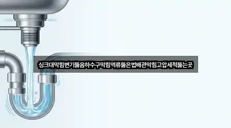 싱크대막힘변기뚫음하수구막힘역류뚫은법배관막힘고압세척뚫는곳