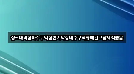 서울 성동구 금호동2가 하수구막힘 5곳 위치 체크