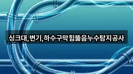 싱크대,변기,하수구막힘뚫음누수탐지공사