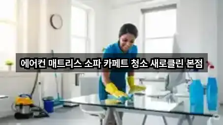 에어컨 매트리스 소파 카페트 청소 새로클린 본점