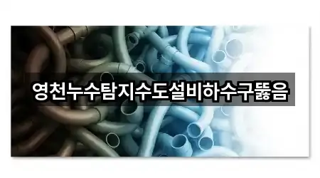 경상북도 영천시 야사동 하수구 뚫음 4곳 위치 점검