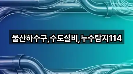 울산하수구,수도설비,누수탐지114