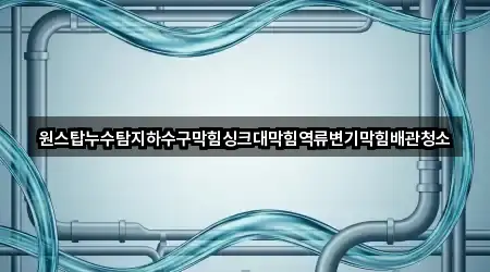 원스탑누수탐지하수구막힘싱크대막힘역류변기막힘배관청소