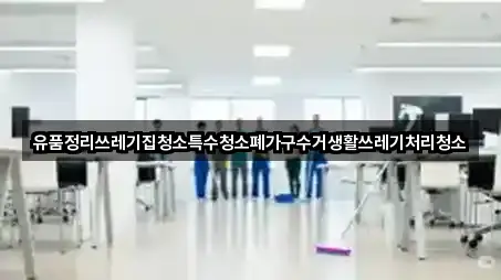 유품정리쓰레기집청소특수청소폐가구수거생활쓰레기처리청소