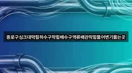 종로구싱크대막힘하수구막힘배수구역류배관막힘뚫어변기뚫는곳