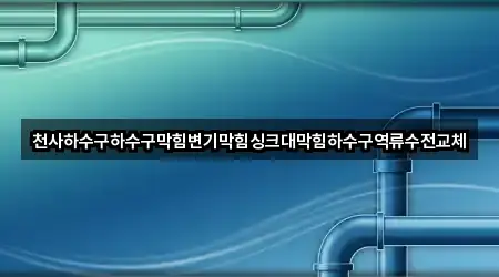 광주 망월동 하수구 역류 즉시 찾기 5곳