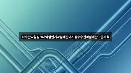 하수관막힘싱크대막힘변기막힘배관내시경우수관막힘배관고압세척