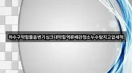 하수구막힘뚫음변기싱크대막힘역류배관청소누수탐지고압세척