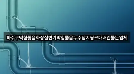 하수구막힘뚫음화장실변기막힘뚫음누수탐지씽크대배관뚫는업체