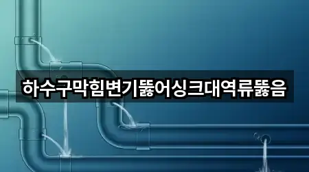 하수구막힘변기뚫어싱크대역류뚫음