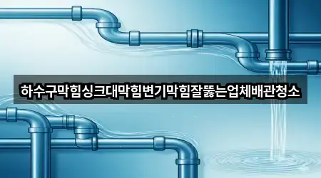 하수구막힘싱크대막힘변기막힘잘뚫는업체배관청소