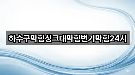경상남도 거제시 상동동 변기막힘 지도/주소 3건