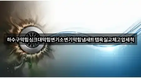 하수구막힘싱크대막힘변기소변기막힘냄새트랩욕실교체고압세척
