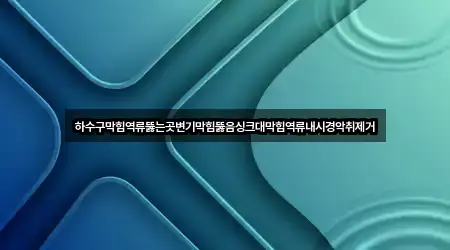 면천면 변기막힘 주변 추천 4곳