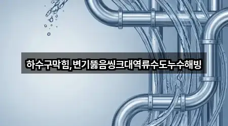 하수구막힘,변기뚫음씽크대역류수도누수해빙