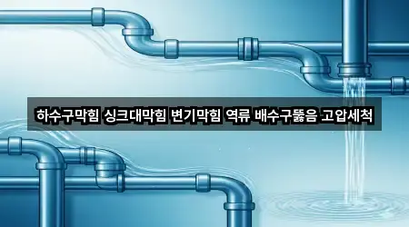 하수구막힘 싱크대막힘 변기막힘 역류 배수구뚫음 고압세척