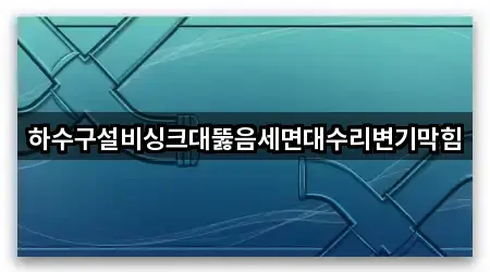 하수구설비싱크대뚫음세면대수리변기막힘