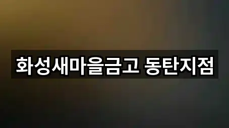 경기도 오산시 내삼미동 대출 5곳 위치 빠르게