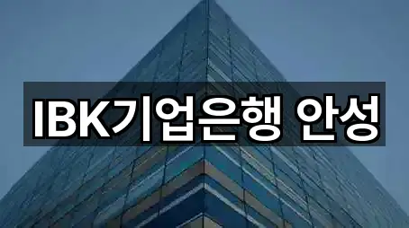IBK기업은행 안성
